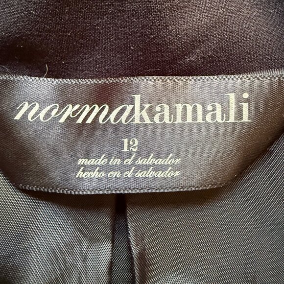 Norma Kamali Size 12 Black One-Button Peak Lapel Single-Breasted Blazer Jacket - Picture 5 of 12